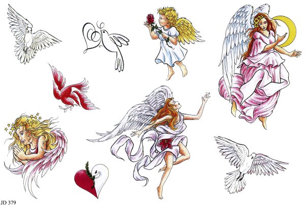 Ангел тату эскиз