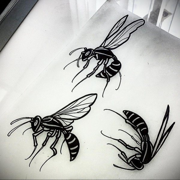 Шершень тату эскиз