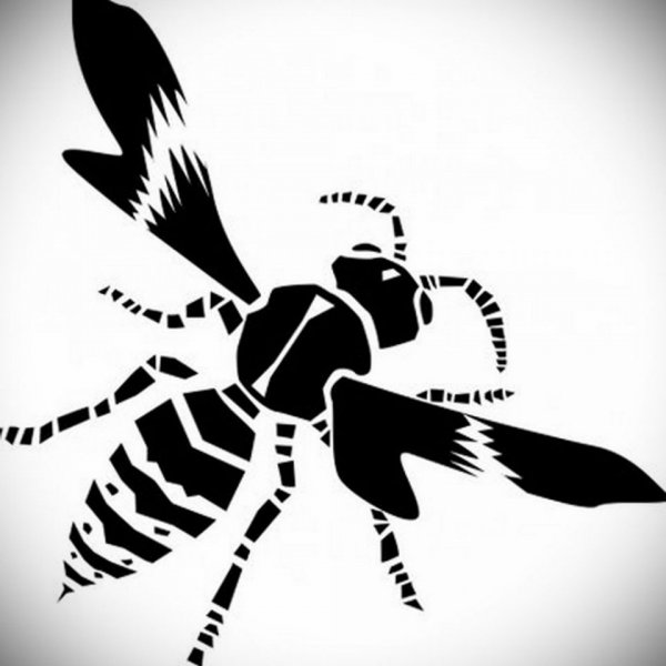 Оса тату эскиз