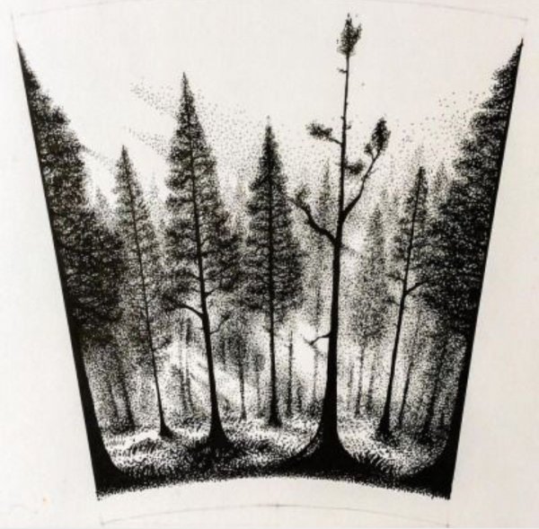 Тату лес на руке эскизы