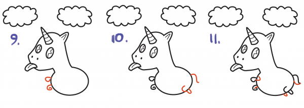 Научить ребенка рисовать единорога поэтапно