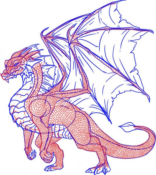 Рисунки драконов легкие