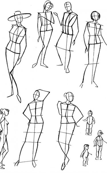 Фигура человека карандашом