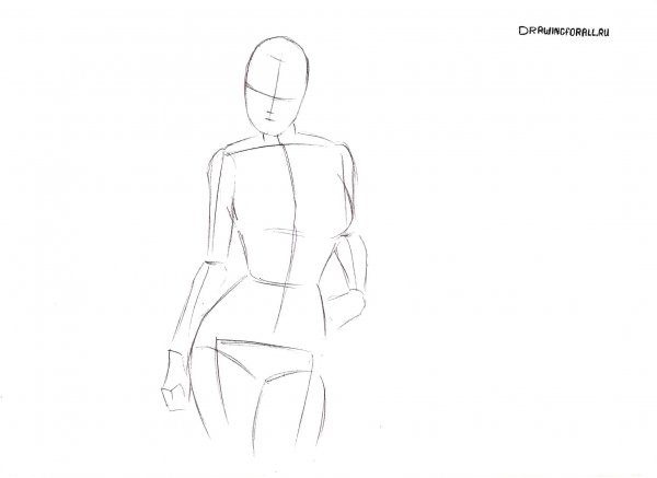 Пошаговый рисунок карандашом девушки