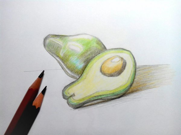 Рисунок цветными карандашами легкий