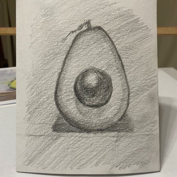 Поэтапное рисование авокадо