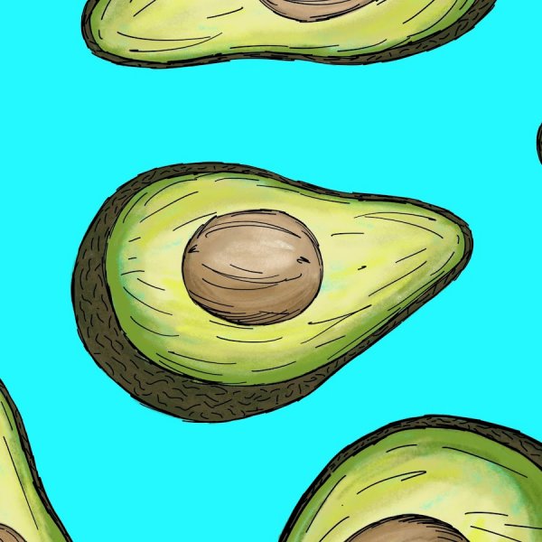 Пошаговое рисование авокадо