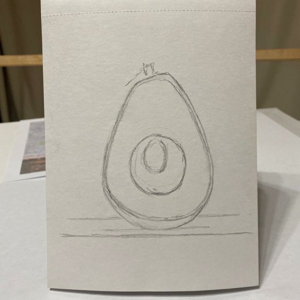 Этапы рисования авокадо