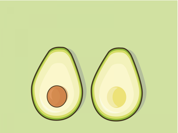 Половинка авокадо