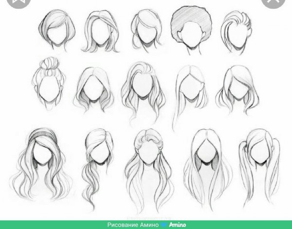 Волосы для рисования аниме