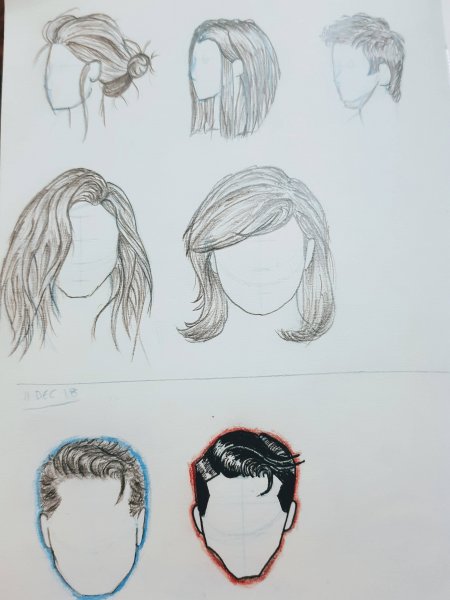 Детские рисунки на волосах