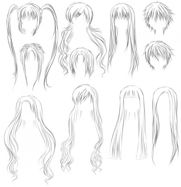 Аниме прически