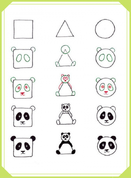 Рисование квадратом животных