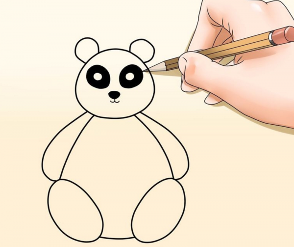Как нарисовать панду самый легкий рисунок