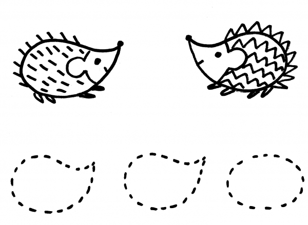 Как нарисовать ежика