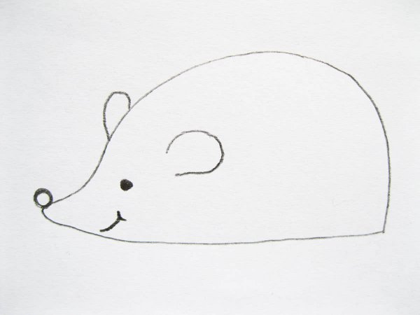 Ежик поэтапное рисование для детей