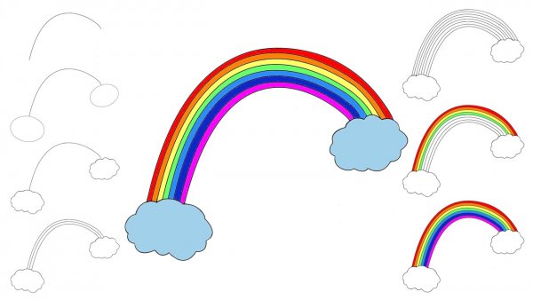 Радуга карандашом