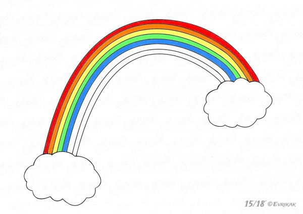 Радуга карандашом