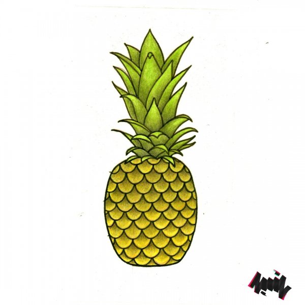 Ананас рисунок маленький