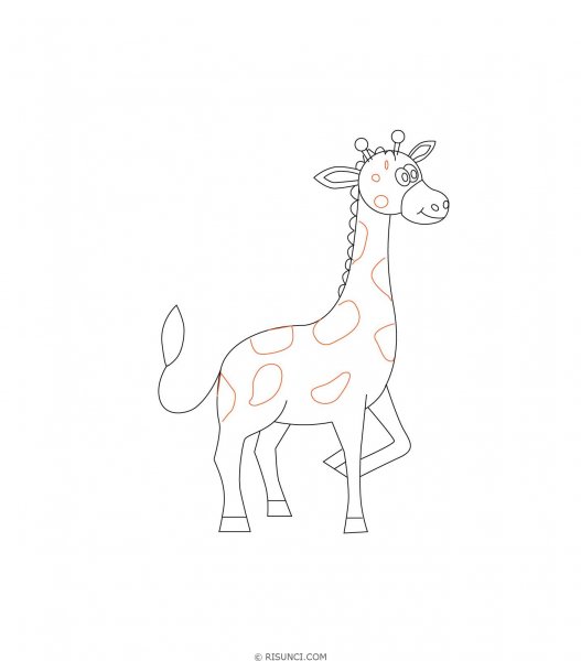 Рисование жирафа с детьми