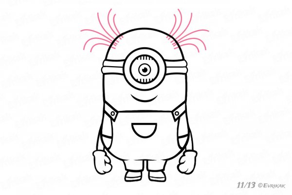 Поэтапное рисование миньона