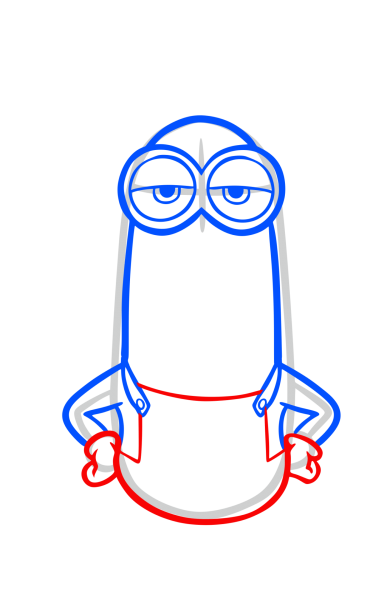 Поэтапные рисунок миньона