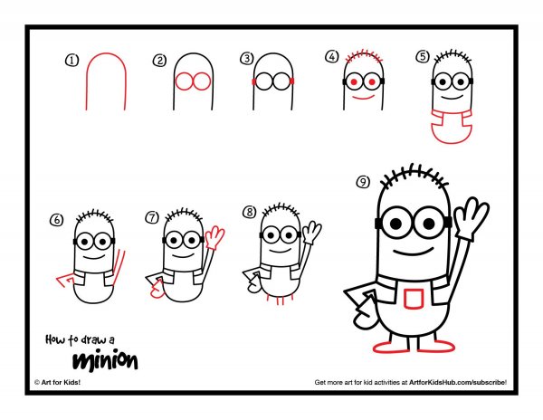 Рисуем миньона Стюарт