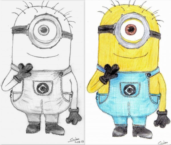 Рисунки миньонов лёгкие