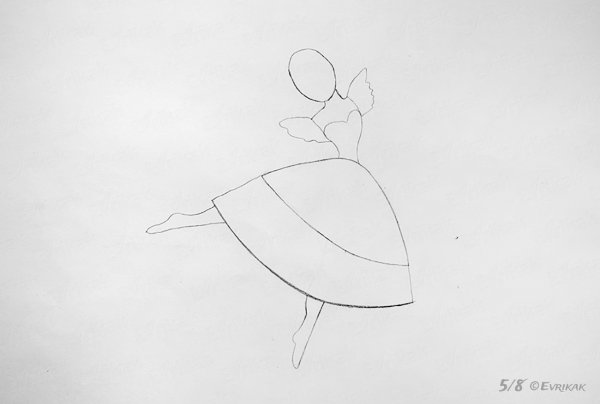 Как нарисовать балерину открытыми глазами