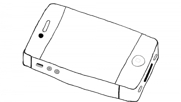 Нарисовать телефон легко