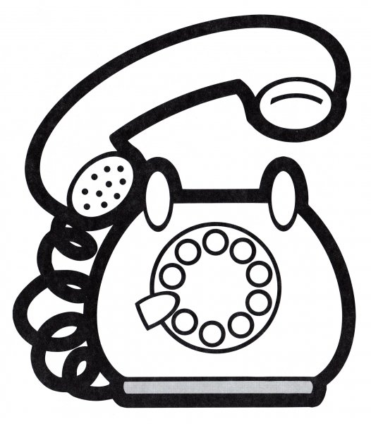 Трафарет телефона для детей