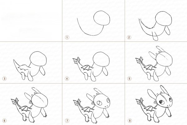 Беззубик пошаговое рисование