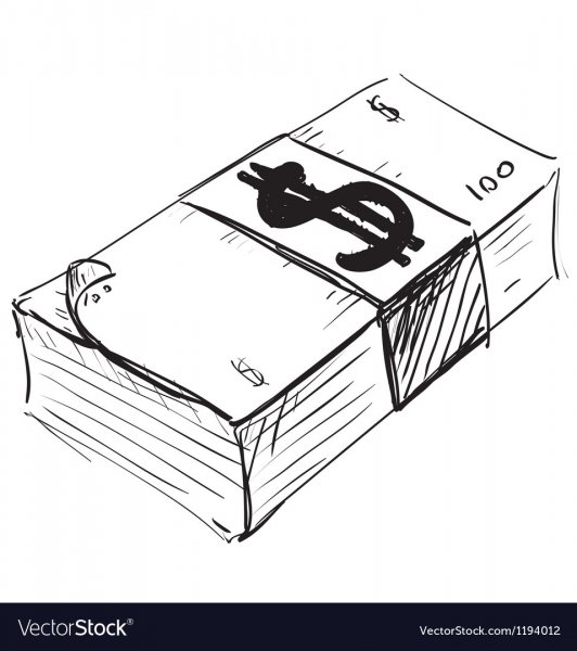 Нарисовать деньги карандашом