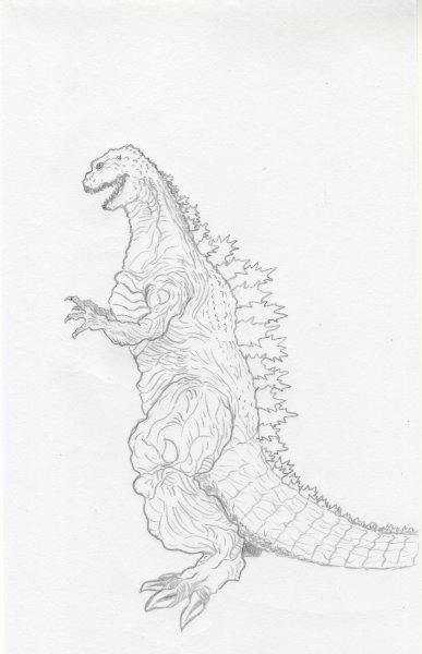 Рисование Годзиллы