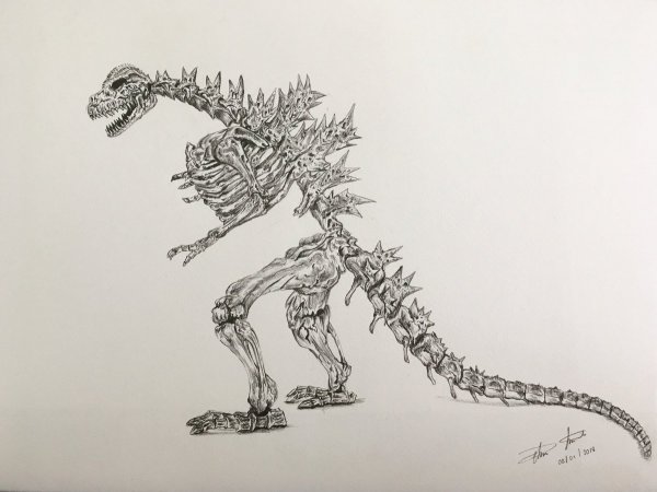 Годзилла 2014 скелет