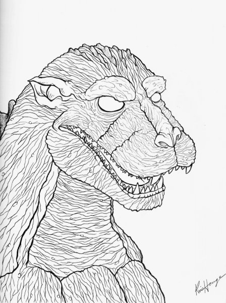 Урок рисования Годзиллы