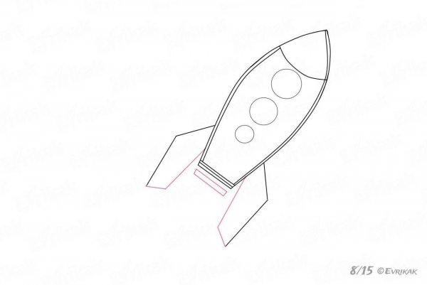 Поэтапное рисование ракеты