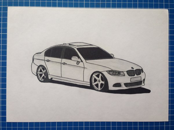 BMW рисунок легкий