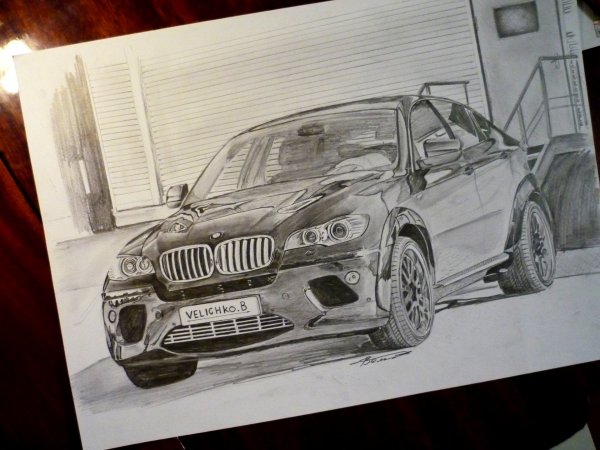 Машина BMW x7 risovat