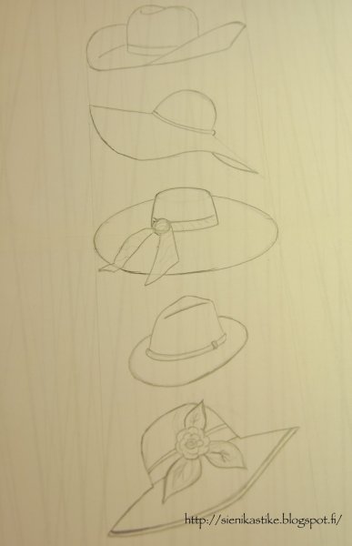 Шляпа пошагово нарисовать