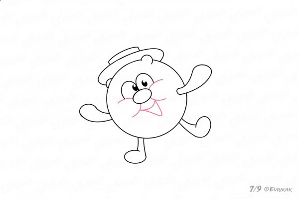 Смешарики рисовать карандашом