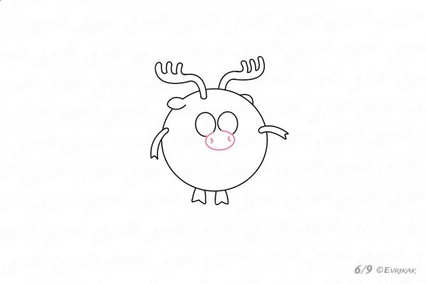 Рисовать Лосяша из смешариков поэтапно