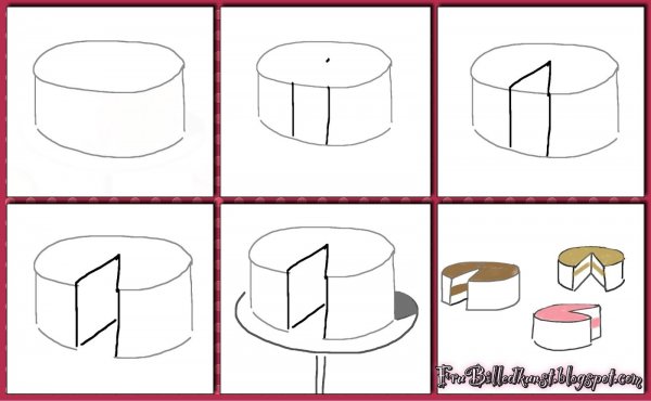 Рисование торта в подготовительной группе