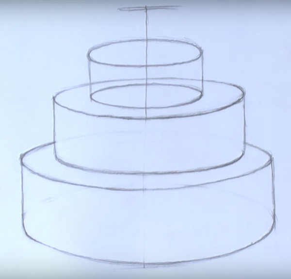 Эскизы тортов карандашом