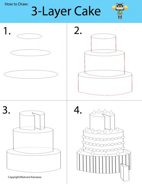 Торт рисунок для проекта