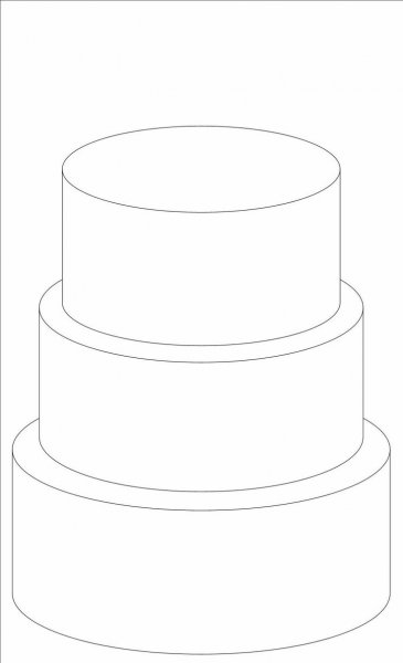 Эскиз одноярусного торта