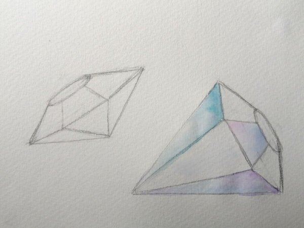 Как нарисовать грани алмаза