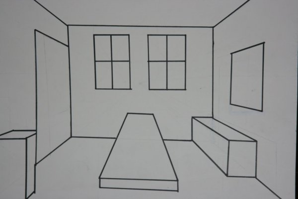 Макет для рисования комнаты