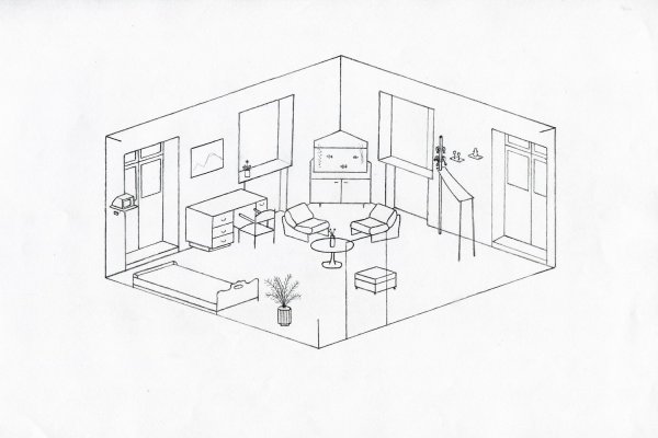 Чертеж комнаты