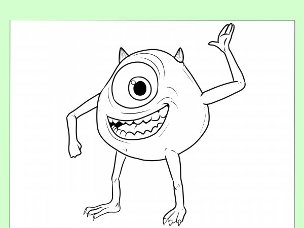 Корпорация монстров Майк Вазовски раскраска